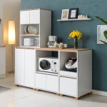 북유럽 오크화이트 광파오븐렌지대 600 주방용 레인지 부엌 수납 거치대 장 : 자르파라