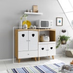 러블리 자취방가구 하트 주방 수납장 600 (4색) 보조 다용도 그릇 키친 : 자르파라