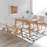 라운드 클래식 원목 4인 식탁+의자 세트 (2색) 부엌 일자 좋은 세련된 요즘 : 자르파라