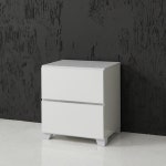 고광택 하이그로시 화이트 미니 2단 서랍장500 긴 옷장 다용도함 예쁜 서재 : 자르파라