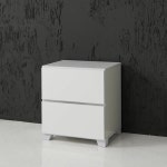 고광택 하이그로시 화이트 미니 2단 서랍장500 긴 옷장 다용도함 예쁜 서재 : 자르파라