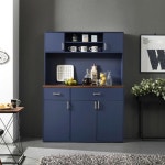 프렌치주방 조리대 벽수납장 1200 (화이트/네이비) 접시 엔틱 다용도 키친 : 자르파라