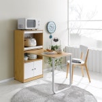 자취방가구 전자렌지다이 결합형 식탁 3컬러 수납 렌즈대 레인지 주방용 대 : 자르파라