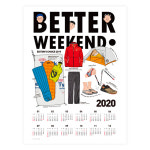 BETTER WEEKEND 2020 포스터 달력 : 베러위켄드 스토어