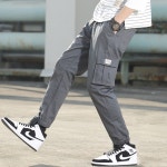 남자 빅사이즈 카고 조거 팬츠 슬림핏 면바지 작업복 : 몽이네 구멍가게