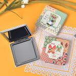 젠카 일러스트 미니 사각 거울 경첩 일러스트 감성 : 우동방구