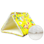 쥬맥스 앵무새 삼각터널 뽀송침대 옐로우 S : 톰스패밀리