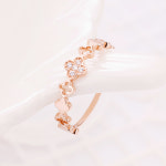 클로버웨이 14K 18K 반지 데일리 레이어드 링 행운 우정 반지 +로즈패키지 : 준주얼리