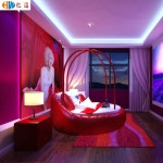 호텔 리조트 인테리어 원형 침대 프레임 전기 진동 클럽하우스 욕실 가구  물  149 : 우주최강상점