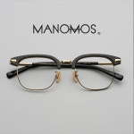 마노모스 안경 크리켓츠 C1 하금테 티타늄 반무테 사각 : 오마이선글라스 코리아