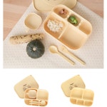 유아 식기 친환경 옥수수 식판 어린이집 유치원 도시락 가방 수저 볼 컵 : 메르시쥬