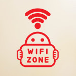 wifi zone 팻말든아이 와이파이 가게 매장 레터링 스티커 : 코이핀즈