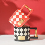 2022 스타벅스 봄MD 체스시리즈 355ml 세라믹 격자무늬 커플 머그잔 : 알뜰한직구