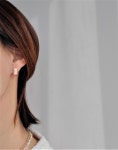 실버 925 엔틱사각 모던 라이프 은귀걸이 : 블링루이