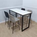 몽뜨가구 HPM 자작 내추럴오크 블랙다리 1200X500X750 높은 식탁 : 몽뜨가구