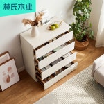 침실서랍장 플라스틱 원목 틈새수납 임씨 목업 모던 심플 북유럽 소품 4두 안방 : 남부장구매대행