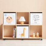 자취방 이동형 원목 3x2 선반 책 수납장 만화 책방 책꽂이 책장 서류 장식 : 자르파라