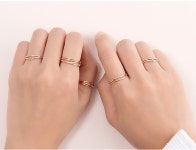 [미니골드 김천점] 웨버 미스링 반지 14K 18K RRIM4177 포인트 레이어드 데일리 여자 미스링 선물 : 미니골드  김천점