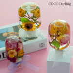 (DIY)하바리움 용기 용액 무드등 만들기 드라이플라워 부케 말리기 선물 Medium 실링제 선택안함 : 코코달링