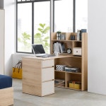 내츄럴감성 대학생 h 책상 책장 세트 (2색) 인테리어 침실 선반 책꽂이 LP : 자르파라