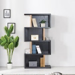 유니크모던 서재 4단 ㄹ책장 785 (좌/우 6색) 사무실 디자인 수납 안방 LP : 자르파라