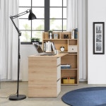 내츄럴감성 대학생 h 책상 책장 세트 (2색) 인테리어 침실 선반 책꽂이 LP : 자르파라