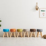 파스텔 패브릭 우드감성 간이의자 화장대 스툴 소파 쇼파 라운지 고급 작은 : 자르파라