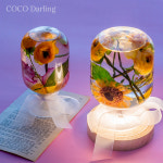 (DIY)하바리움 용기 용액 무드등 만들기 드라이플라워 부케 말리기 선물 Medium 실링제 선택안함 : 코코달링