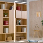 모던 남편서재 키큰 1단도어 책장 840 (4색) 디자인 우드 책꽂이 오픈 벽면 : 자르파라