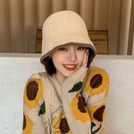 명품버킷햇 니트버킷햇 손뜨개 울 여성벙거지모자 : 공방상회