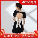 모노키니 수영복 긴팔 오프숄더 반팔 수영복녀 2022 슬림라인 블랙 선기로배 보수온천 : 바로ON