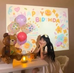 생일 축하 파티 용품 생일 빔프로젝트 배경 꾸미기 소품 : 슬로우히