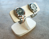 시계거치대 2구 수제 원목 워치스탠드 손목시계진열대 : ROGER THAT