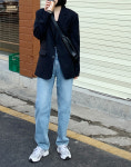 남여공용 절개 디테일 데일리 반달 크로스백 1 color : 언더나인