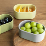 국산 실리콘 밥팩 반찬통 냉동밥보관용기 소분용기 냉장고정리 타원형 200ml : 마켓 에이븐