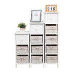 라탄 미니 협탁 낮은 수납장 사이드 테이블 서랍장 아이방 원목 침대 틈새 : 메르마쉐