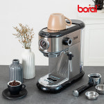 보랄 더데일리 BR-CM1450 커피메이커 반자동 홈카페 머신 수동스팀 컵워머 포함 : 홈니즈