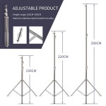 유튜브용 캠코더 SH 290cm 알루미늄 합금 라이트 스탠드 카메라 링 라이트 라이브 유튜브 핸드폰 비디오, 사진 소프트 박스 고정 적용 : 두발로샵