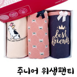 BYC 물랑루즈 여성용 샘방지 위생팬티 세트 E-13 : 모던레이스