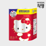 헬로키티 4겹 양면더블데코 프리미엄 레드 화장지 30m, 30롤, 2팩 : 아이티씨 본사직영