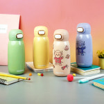 컴팩트 원터치 초등학생 물통 유치원 어린이집 학교 소풍 : 라임올리브