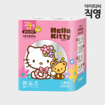헬로키티 4겹 양면더블데코 프리미엄 플라워 화장지 25m, 24롤, 1팩 : 아이티씨 본사직영