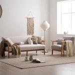 위드홈 슬로 기능성 아쿠아 패브릭 3인 원목 소파 : 위드아이 스토어