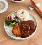 새늘 아람 원플레이트(소) 도자기원형그릇 브런치접시 : 새 늘