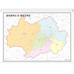 광주시 행정구역지도 (도로경계) 롤스크린 - 광주 지도 거래처 현황 지점관리 : 나우맵