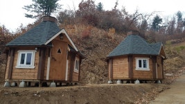 D-3208 팔각형 핀란드하우스 북유럽 로그하우스 친환경 목조 방갈로 이동식 농막 : 에코집