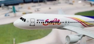 타이항공 스마일 A320 모형 비행기 16cm (1 : 400) : 미샘데코
