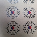 made in korea 메이드 인 코리아 모양 태극마크 크라프트스티커 : 에덴티엠 스토어