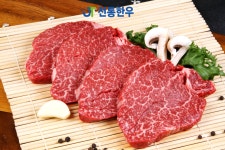 한우 투뿔 안심 영주전통한우 캠핑 바베큐 가정용 구이용 소고기 500g : 영주전통한우