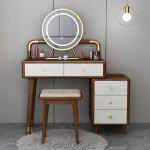 모듈 연예인 틈새 입식 슬림 led 공주 고급 화장대 서랍형 조명 안방 수납 작은 거울장 세트 화장품 정리대 : 아지직구